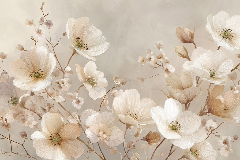 Delicate blooms in soft hues Delicate blooms in soft hues