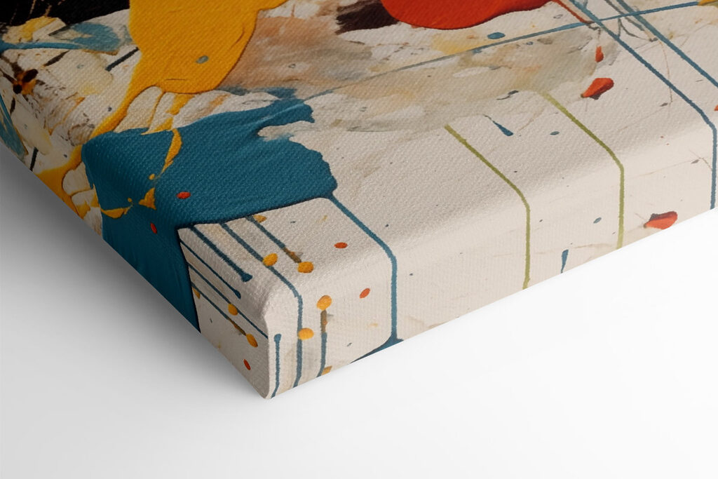 Des touches de couleurs vives sur la toile Des touches de couleurs vives sur la toile