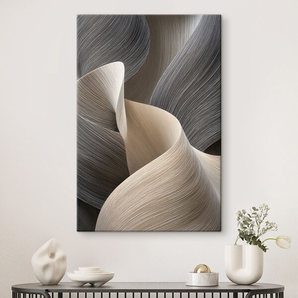 Tableaux Tableaux Des lignes fluides dans des teintes subtiles (UGS : s47695)