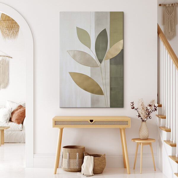 Painting of leaves on a wall
