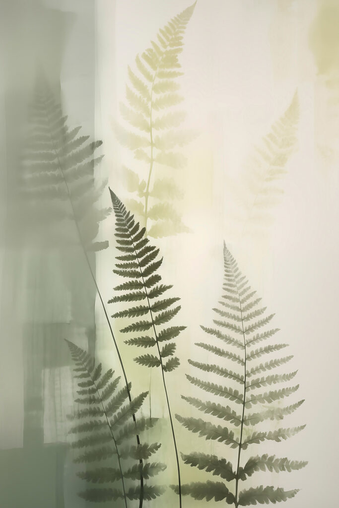 Fern leaves on a white background Fern leaves on a white background