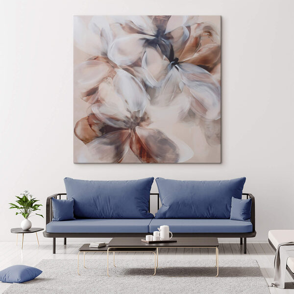 Tableaux Tableaux Peinture représentant des fleurs sur un fond blanc (UGS : s47665)