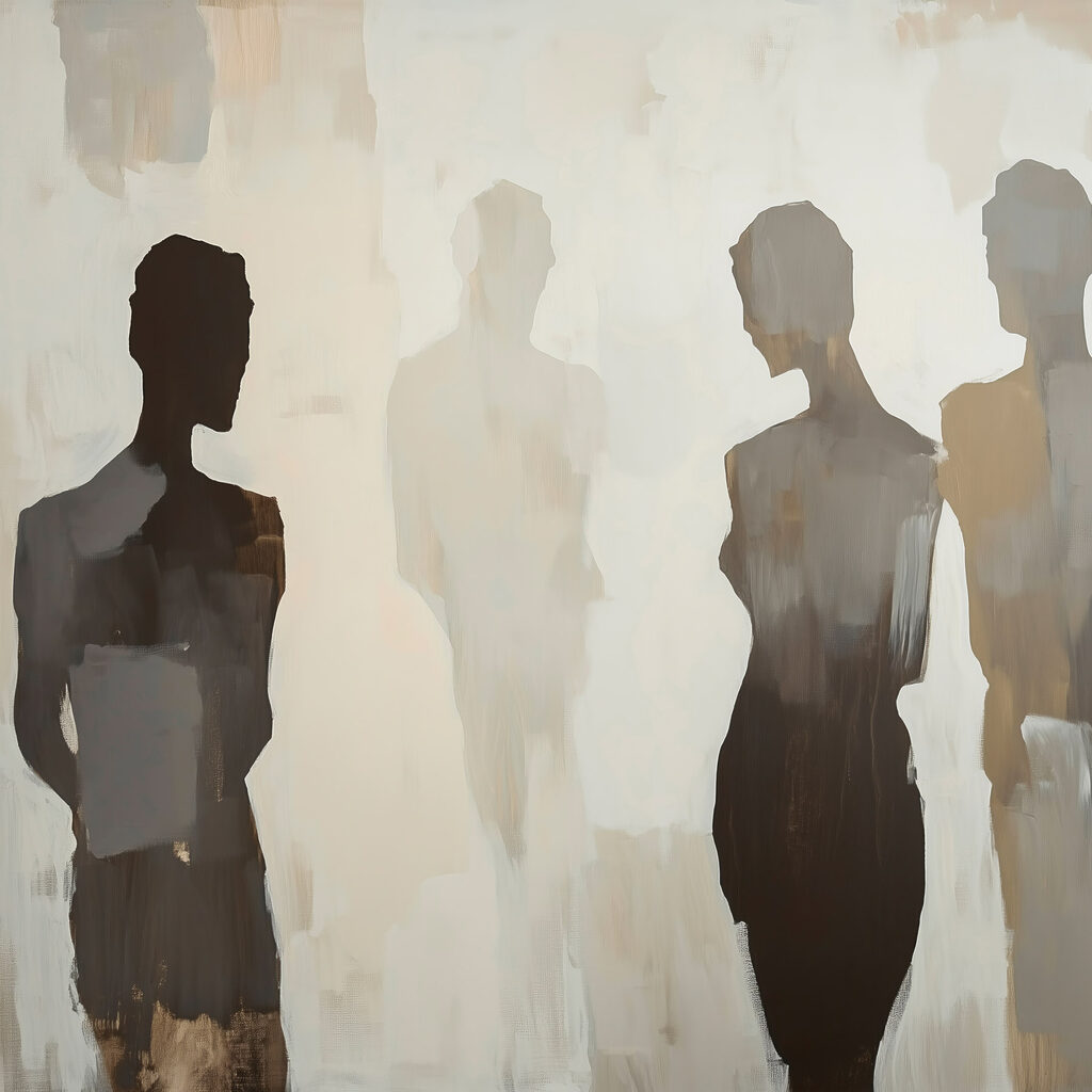 Group of people standing in a row