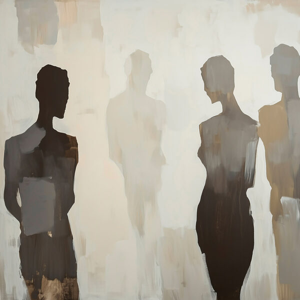 Group of people standing in a row