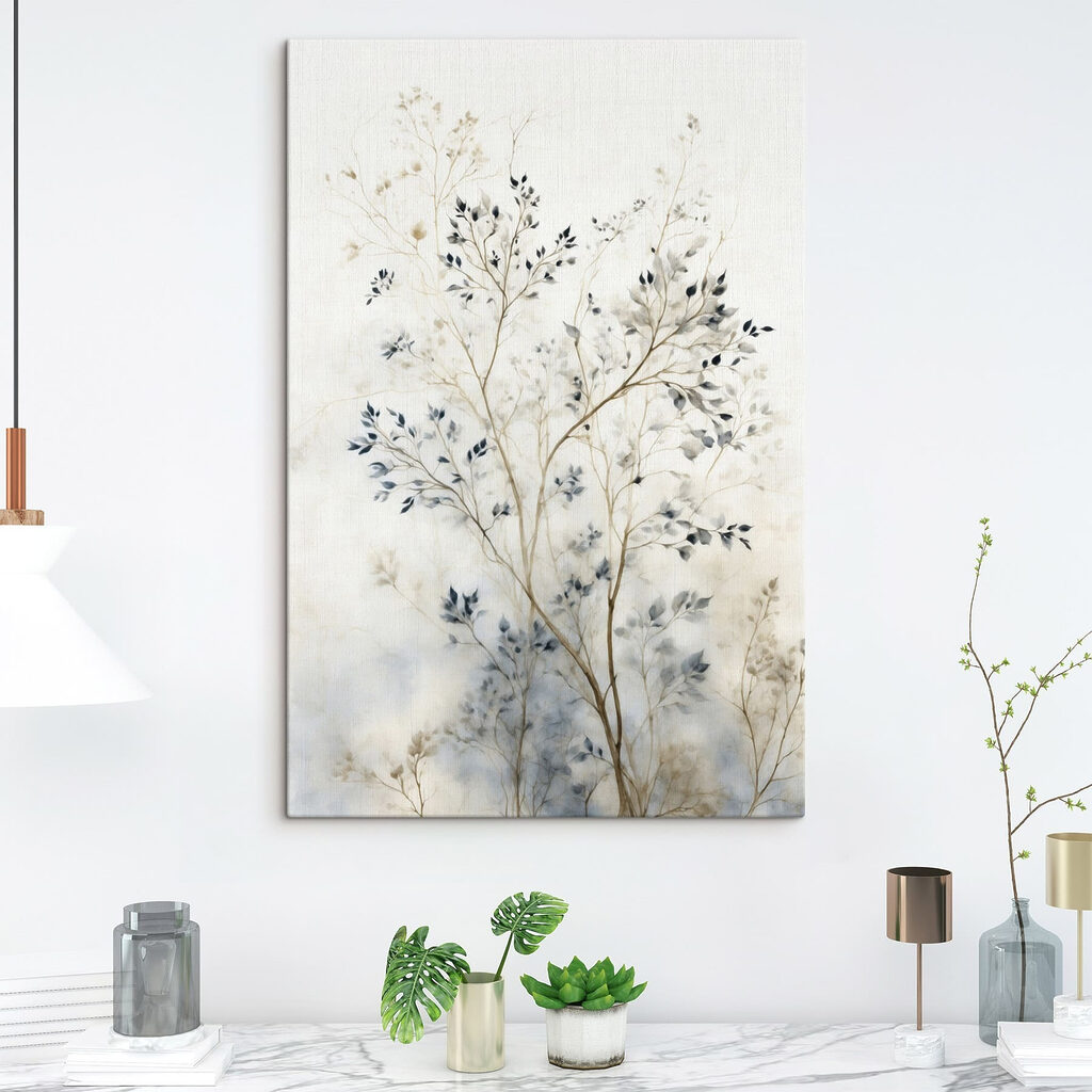 Painting of a tree with leaves Painting of a tree with leaves