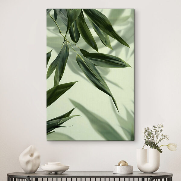 Lush leaves against soft backdrop Lush leaves against soft backdrop