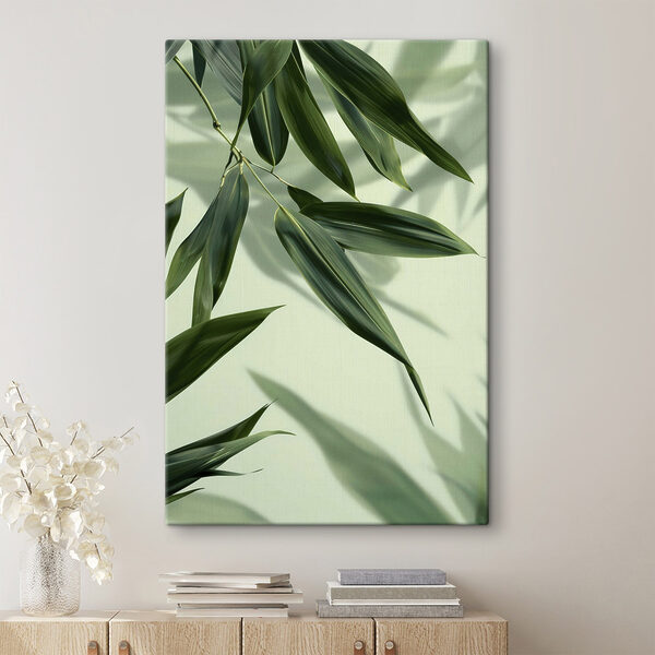 Lush leaves against soft backdrop Lush leaves against soft backdrop