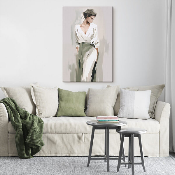 Woman in a white robe