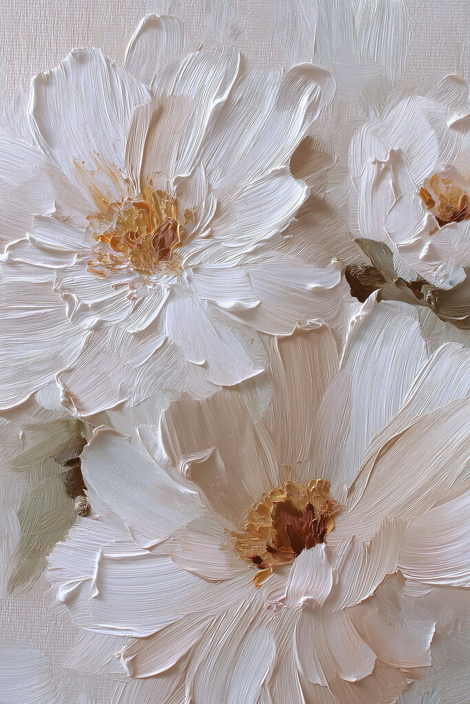 - Soft petals in gentle hues - Soft petals in gentle hues