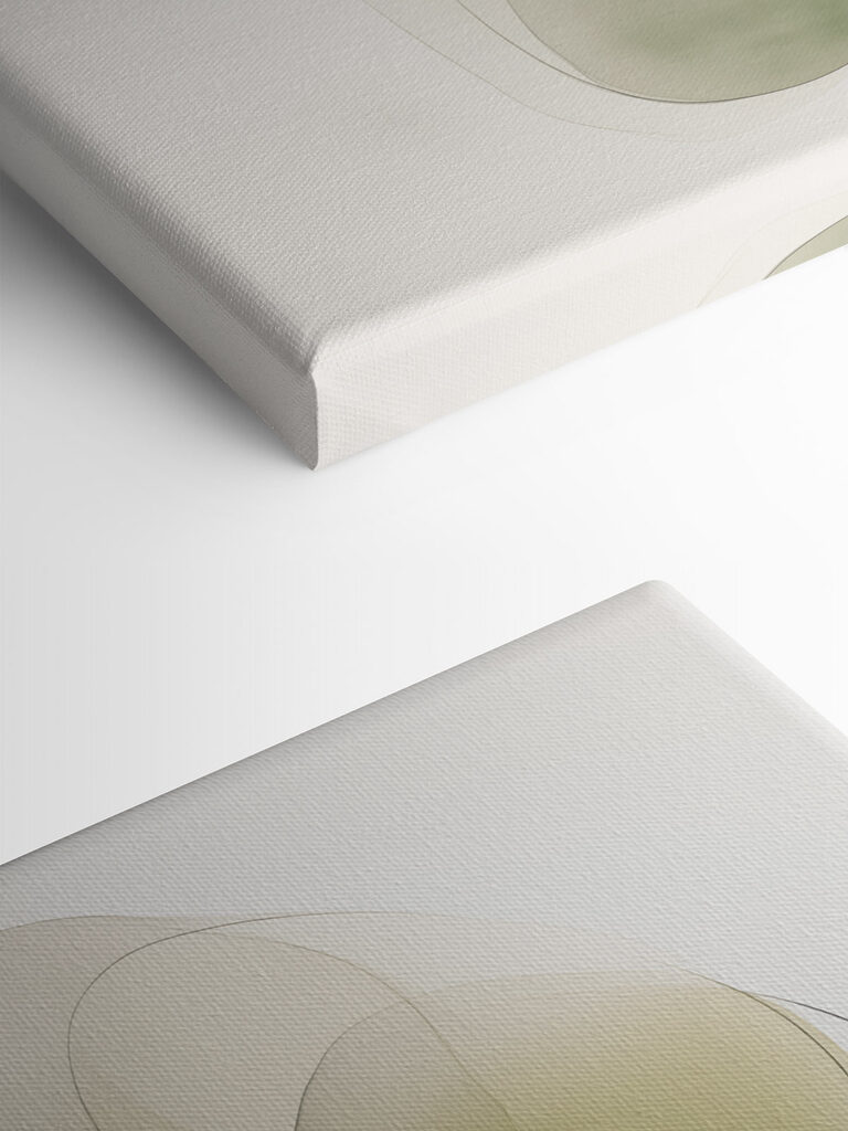 Fluid shapes in soft colors blend