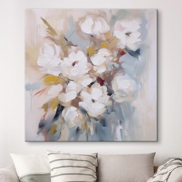 Tableaux Tableaux Peinture représentant des fleurs sur un fond blanc (UGS : s48046)