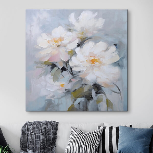 Tableaux Tableaux Tableau représentant des fleurs blanches (UGS : s48047)