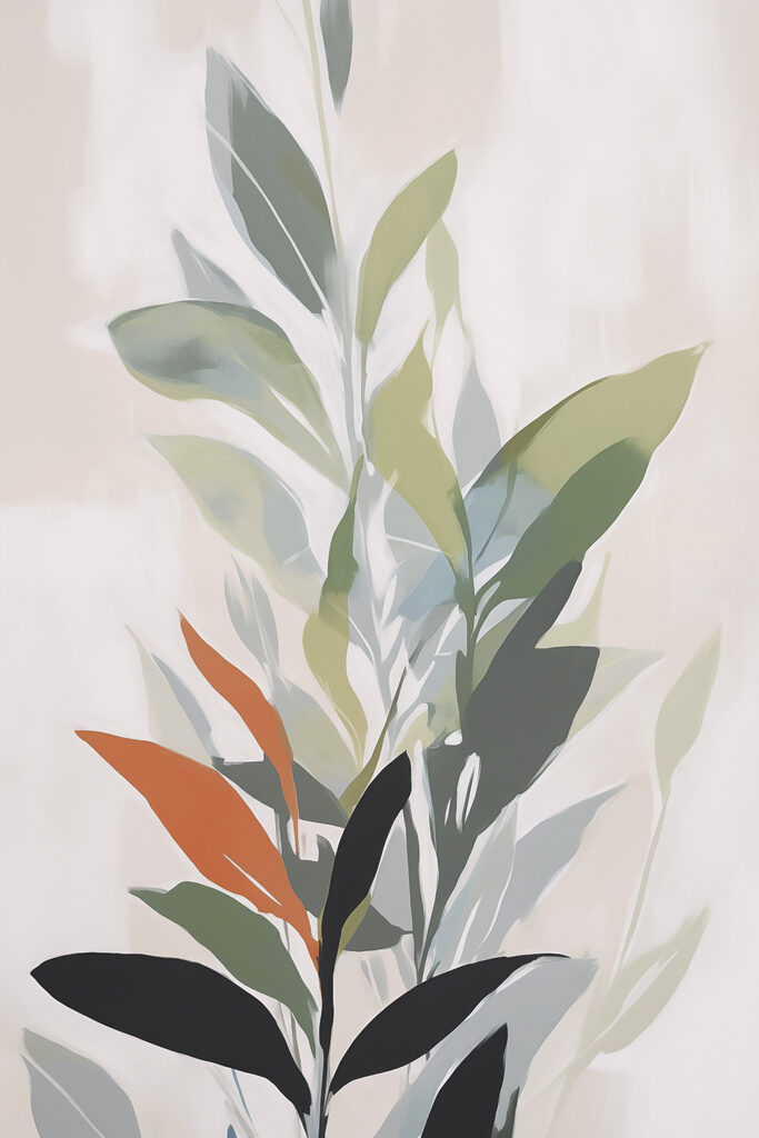 Vibrant foliage against a soft backdrop Vibrant foliage against a soft backdrop