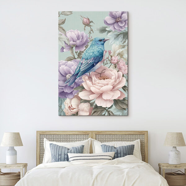 Blue bird sitting on a flower Blue bird sitting on a flower