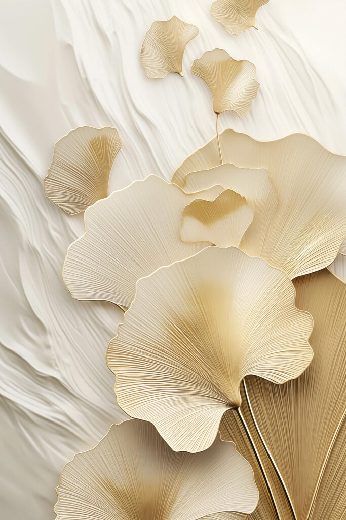 Delicate floral patterns in soft tones Delicate floral patterns in soft tones
