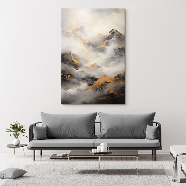 Tableaux Tableaux Peinture représentant des montagnes et des nuages (UGS : s48153)