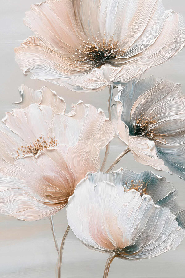 Delicate blooms in soft pastel hues Delicate blooms in soft pastel hues