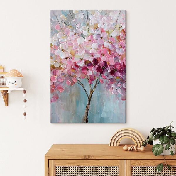 Tableaux Tableaux Tableau représentant un arbre aux fleurs roses (UGS : s47988)
