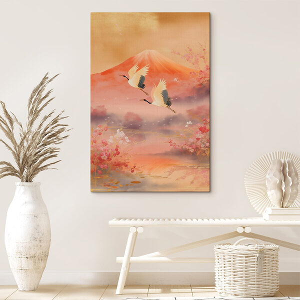 Tableau représentant des oiseaux survolant une montagne Tableaux Tableau représentant des oiseaux survolant une montagne