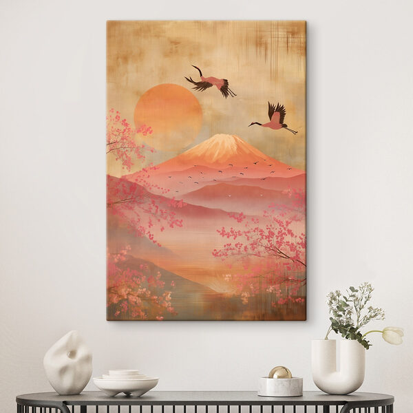 Tableau représentant une montagne survolée par un oiseau Tableaux Tableau représentant une montagne survolée par un oiseau