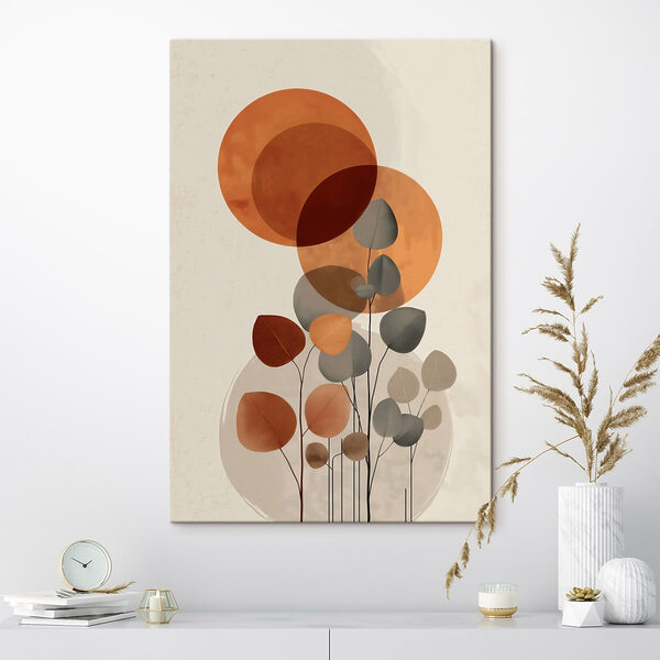 Group of leaves with circles Group of leaves with circles