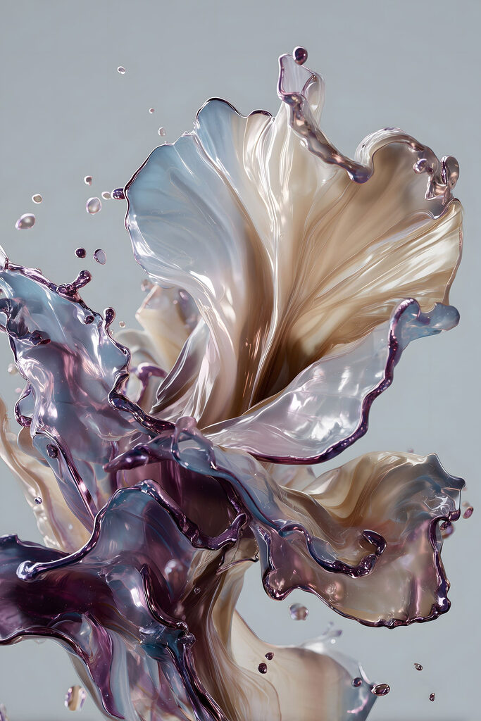 Flowing colors in harmonious motion Flowing colors in harmonious motion