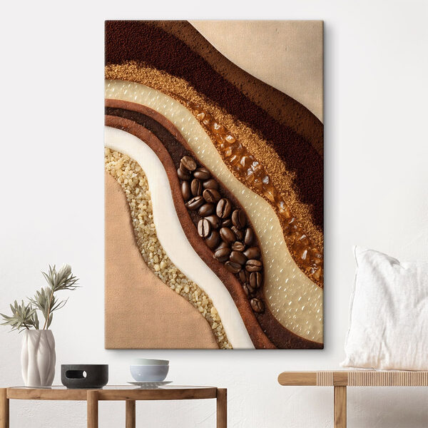 - Des couches aux textures riches de café Tableaux - Des couches aux textures riches de café