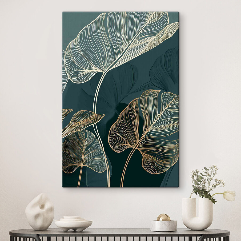 Elegant leaves on dark background Elegant leaves on dark background