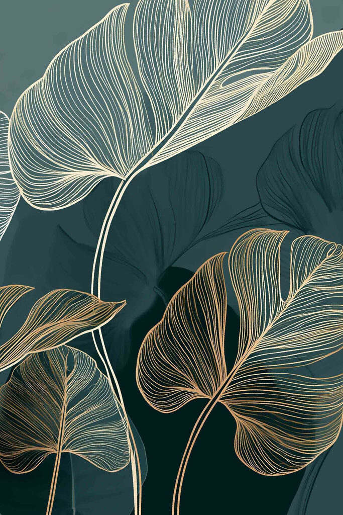 Elegant leaves on dark background Elegant leaves on dark background