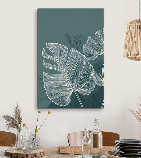 Lush leaves on a soothing backdrop