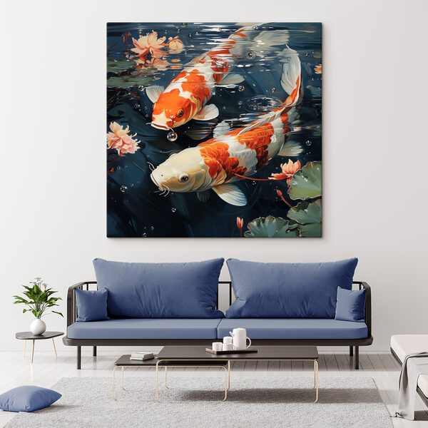 Two fish swimming in water Two fish swimming in water