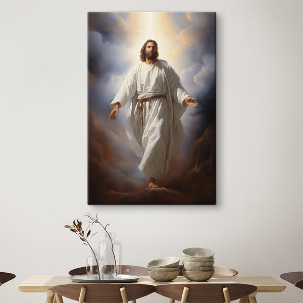 Painting of a man in a white robe Painting of a man in a white robe