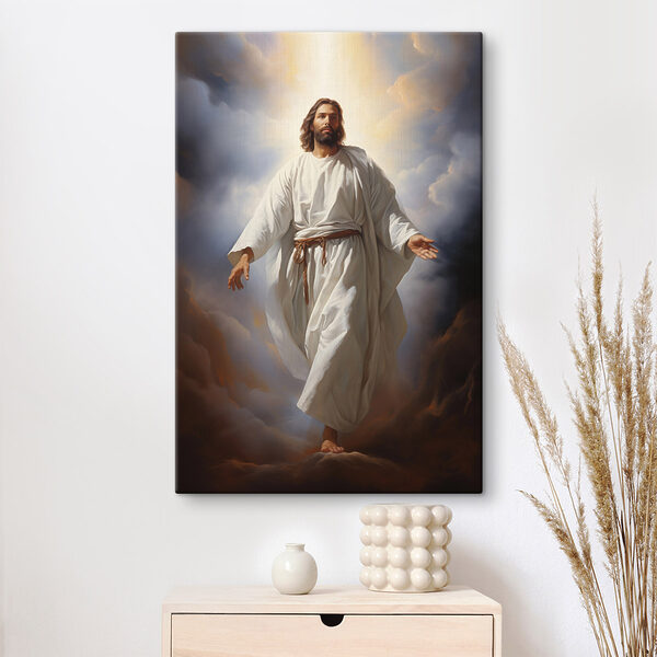 Painting of a man in a white robe Painting of a man in a white robe