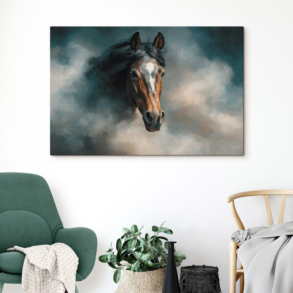 Horse with a black mane Horse with a black mane