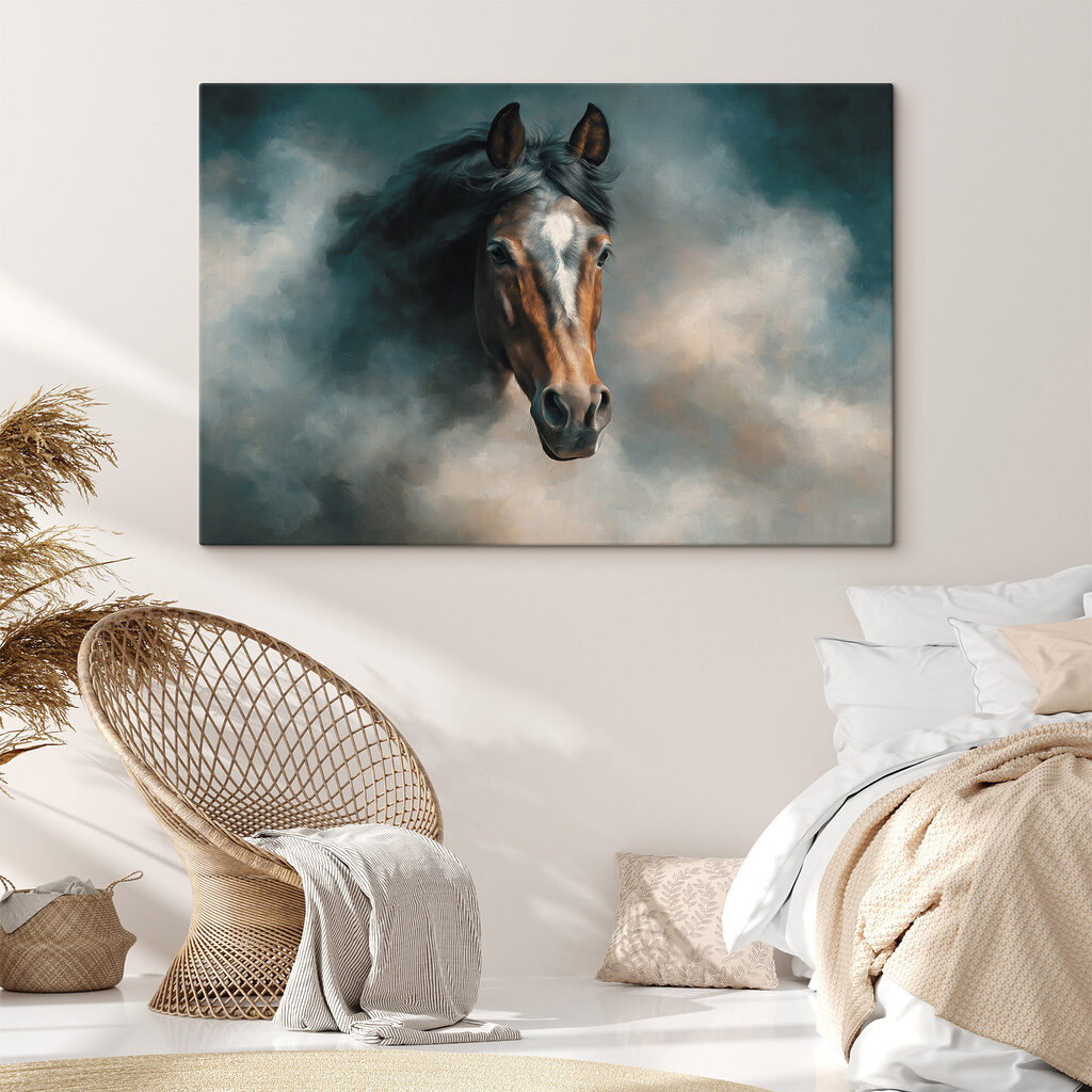Horse with a black mane Horse with a black mane