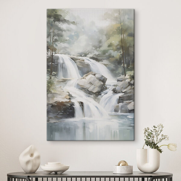 Une cascade dans une forêt Tableaux Une cascade dans une forêt
