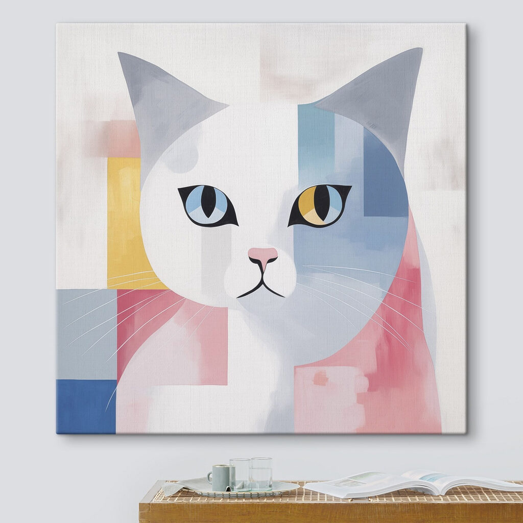 Cat with colorful squares Cat with colorful squares