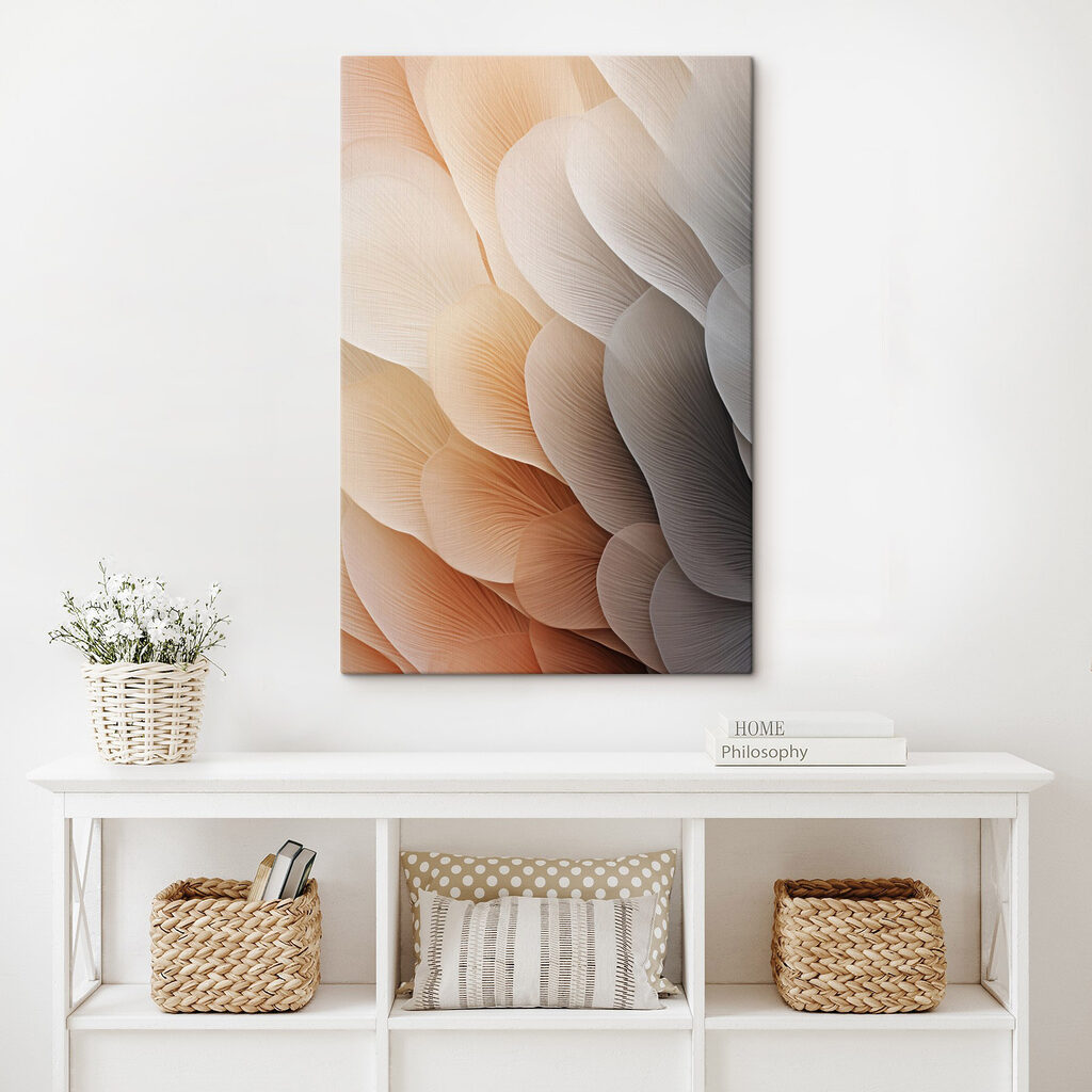 Soft hues blend in gentle waves Soft hues blend in gentle waves