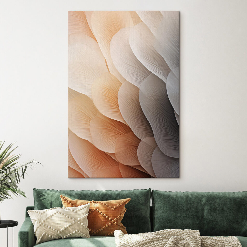 Soft hues blend in gentle waves Soft hues blend in gentle waves