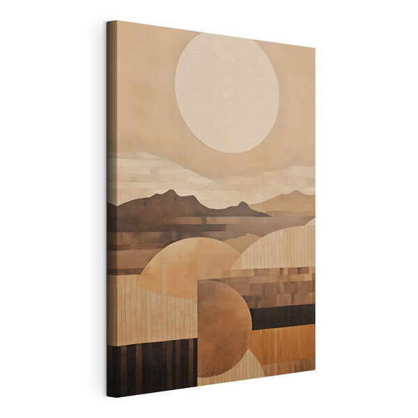 Tableaux Tableaux Peinture représentant des montagnes et le soleil (UGS : s49484)