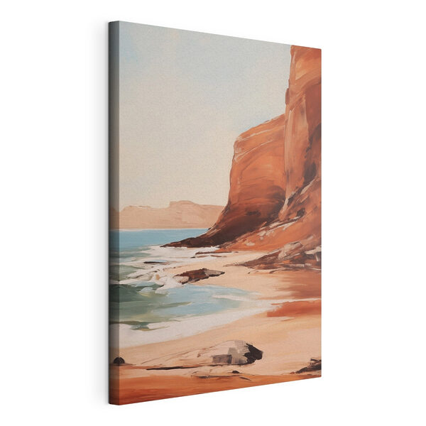 Tableaux Tableaux Peinture représentant une plage et des falaises (UGS : s49476)