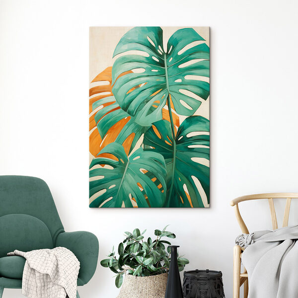 Vibrant leaves creating a tropical vibe Vibrant leaves creating a tropical vibe