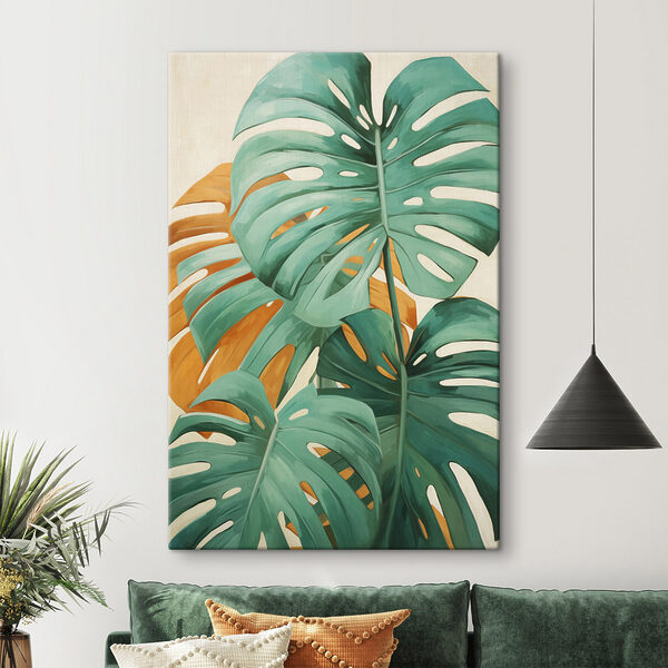 Vibrant leaves creating a tropical vibe Vibrant leaves creating a tropical vibe