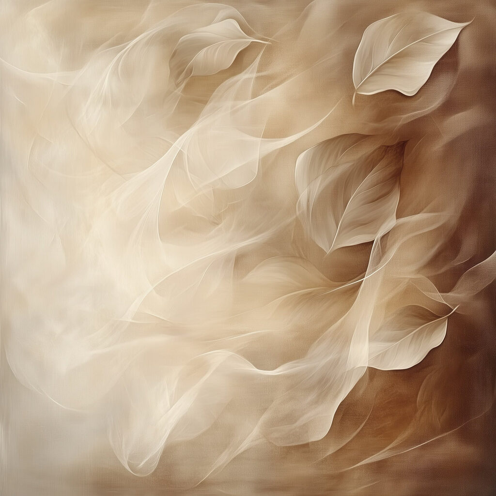 Soft leaves drifting in gentle motion Soft leaves drifting in gentle motion