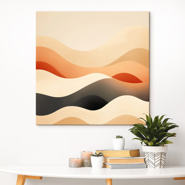 Soft waves of warm colors