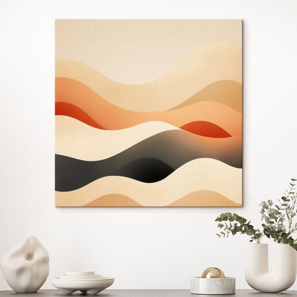 Soft waves of warm colors