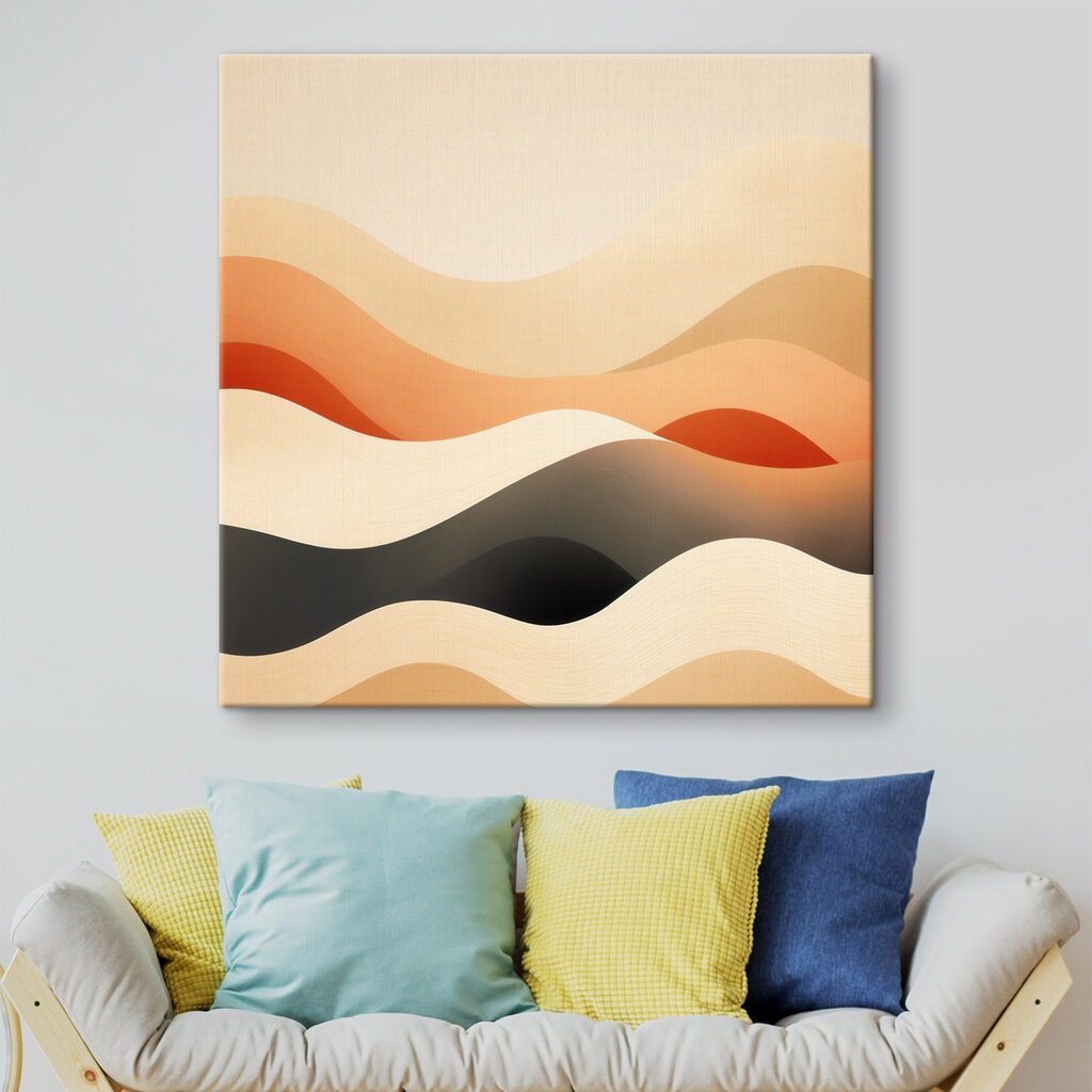 Soft waves of warm colors