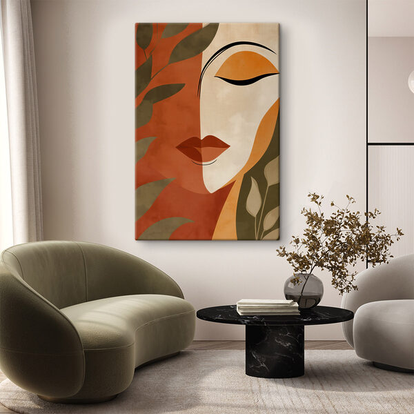Peinture représentant le visage d'une femme Peinture représentant le visage d'une femme