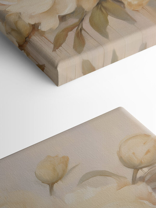 Painting of flowers on a white background Painting of flowers on a white background