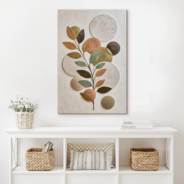 Natural shapes and earthy tones blend